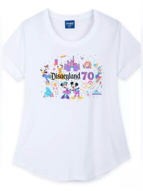 Disneyland 70th Anniversary 
Mickey Mouse & Friends Shirt Women’s XS Rhinestones